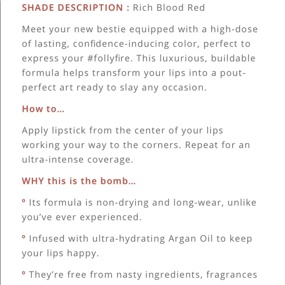 Fully Fire matte lipstick in color here to slay 💄💄💄